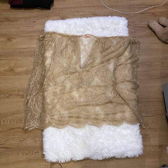 Brown and Gold Sheer Cover Up - Picture 8 of 14